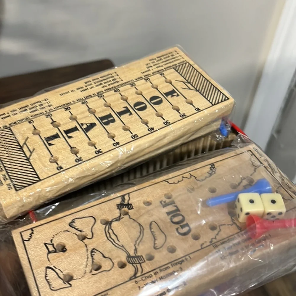 Sports Teasers~A Vintage Wood Pegs Game Set Like New ~Collectable Retired Toys